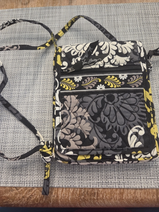 Vera Bradley Handbags - Vera Bradley Retired Baroque Black Floral Crossbody Bag